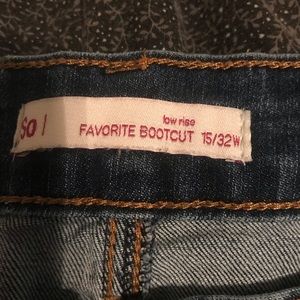Bootcut low rise jeans
